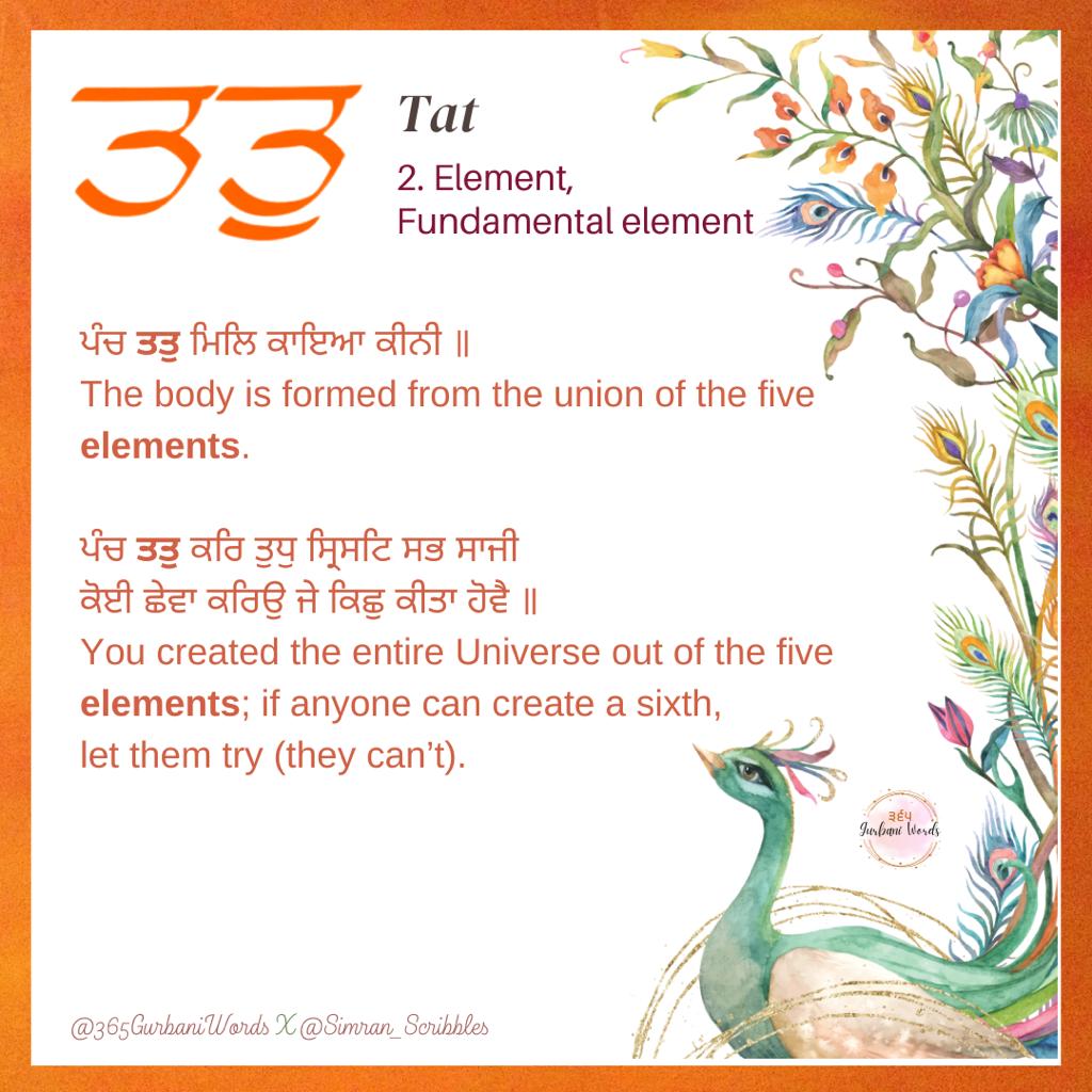 ਤਤੁ — card from the original 365 Gurbani Words series
